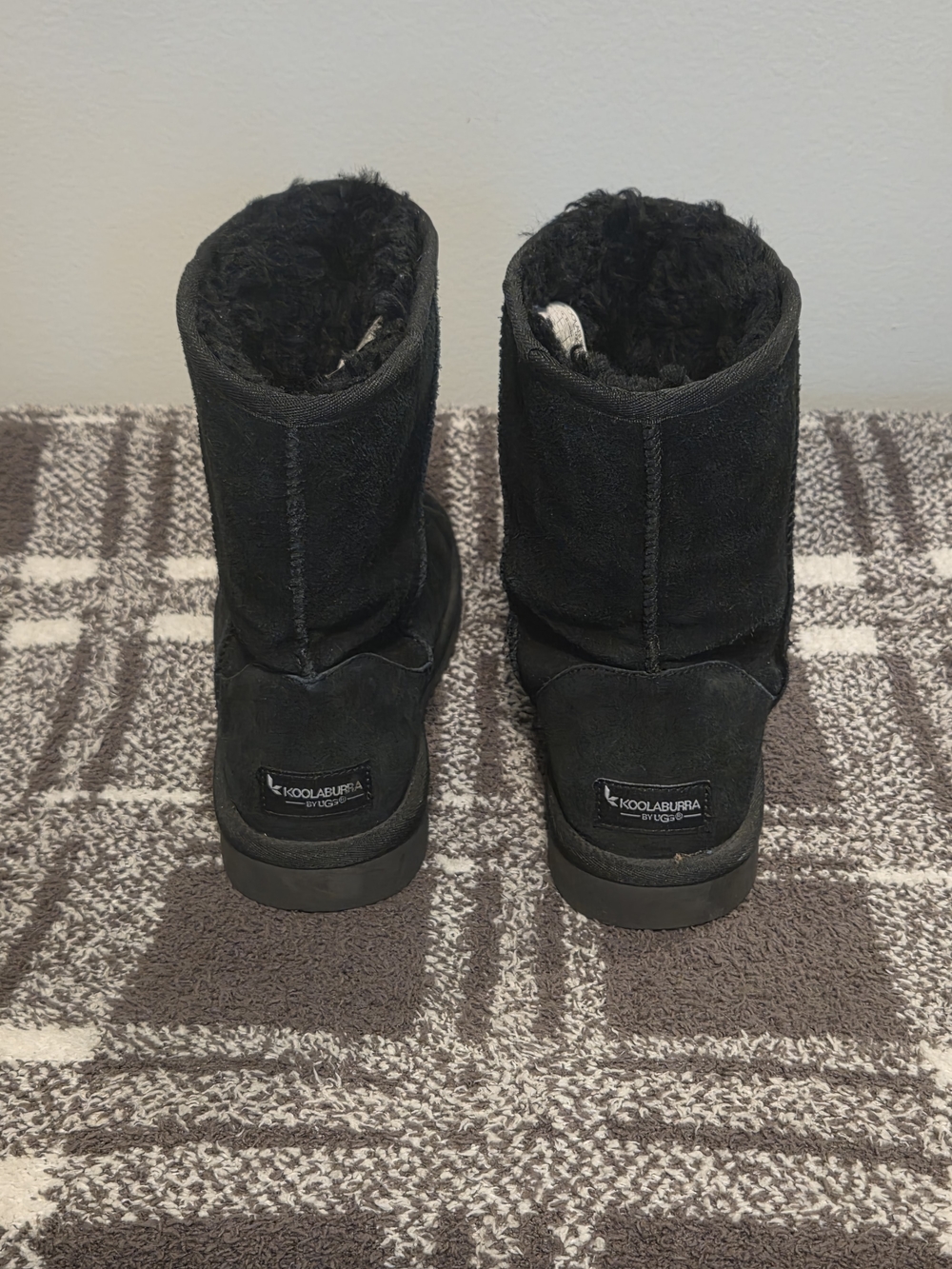 Koolaburra By UGG Black Shearling-Lined Mid-Calf Boots Sz 8